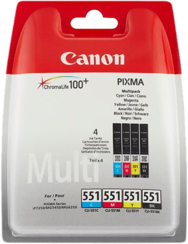 Canon CLI-551 Cartridges Combo Pack is nooit meer leverbaar