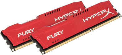 Kingston HyperX FURY 16GB DDR3 DIMM 1333 MHz Rood (2x8GB) is nooit meer leverbaar