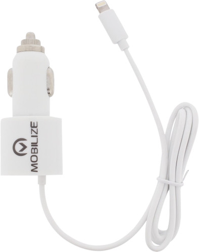 Mobilize Autolader Apple Lightning + USB 4,2A is nooit meer leverbaar