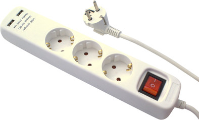 Deltac Stekkerdoos met usb Wit 1,5 Meter is nooit meer leverbaar