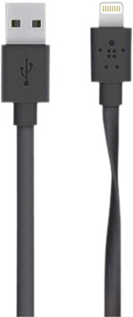 Belkin Flat Lightning USB Kabel Zwart is nooit meer leverbaar