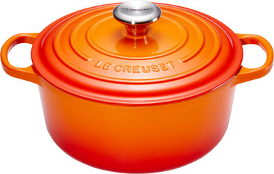 Le Creuset Signature Ronde Braadpan 24 cm Oranjerood is nooit meer leverbaar