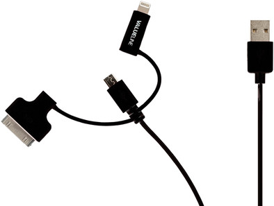 Valueline 3-in-1 micro USB&#x2F;Lightning&#x2F;30 Pins Cable 1m Black is no longer available