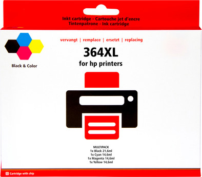 Pixeljet 364 Cartridge 4-Kleuren XL voor HP printers (J3M83AE) is nooit meer leverbaar
