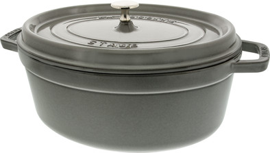 Staub Ovale Stoof-/Braadpan 31 cm Grafietgrijs is nooit meer leverbaar