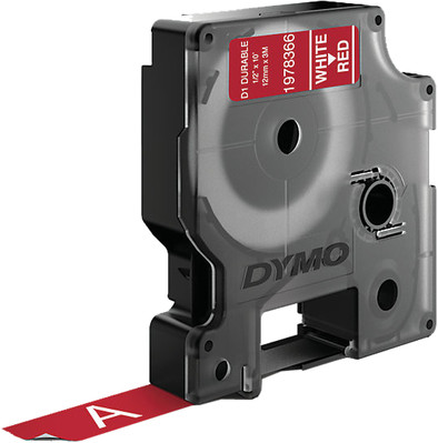 Dymo LW Duurzame D1 Label Wit-Rood (12 mm x 3 m) is nooit meer leverbaar