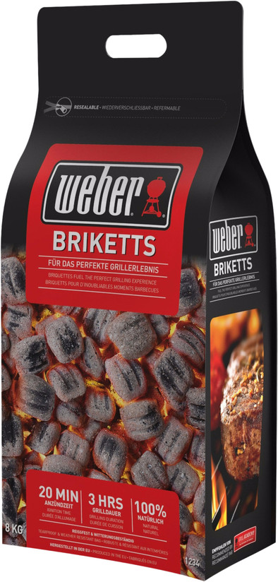 Weber Briketten 8 kg is nooit meer leverbaar