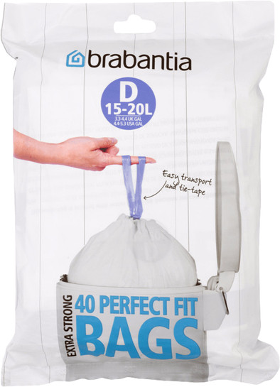 Brabantia Vuilniszakken Code D - 15-20 Liter (40 stuks) is nooit meer leverbaar