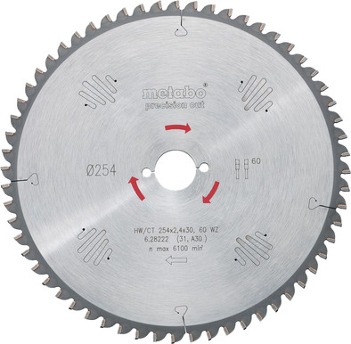 Metabo Saw blade Precision Cut 48T Coolblue Saw