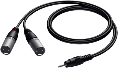 Procab CAB712 3,5 mm male - 2x XLR male 3 m is nooit meer leverbaar