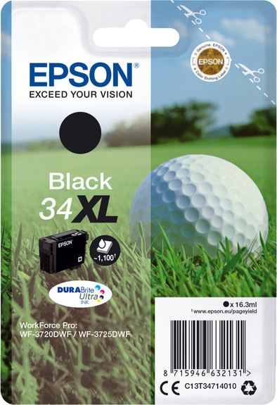 Epson 34XL Cartridge Zwart is nooit meer leverbaar