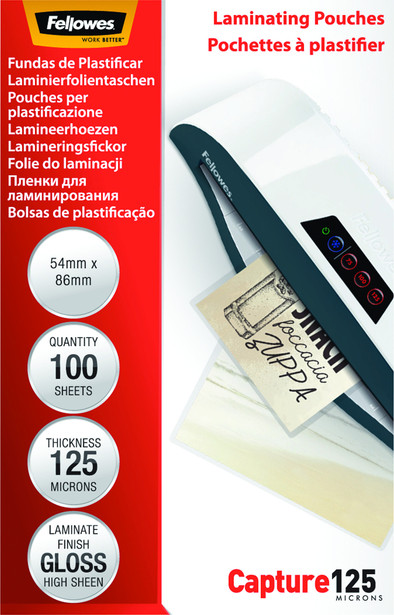 Fellowes Laminator covers 125 micron 54 x 86 (100 pieces) is no longer available