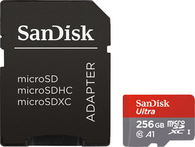 SanDisk microSDXC Ultra 256GB 100MB&#x2F;s CL10 A1 + SD adapter is nooit meer leverbaar