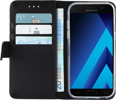 Azuri Wallet Magneet Samsung Galaxy A3 (2017) Book Case Zwart is nooit meer leverbaar