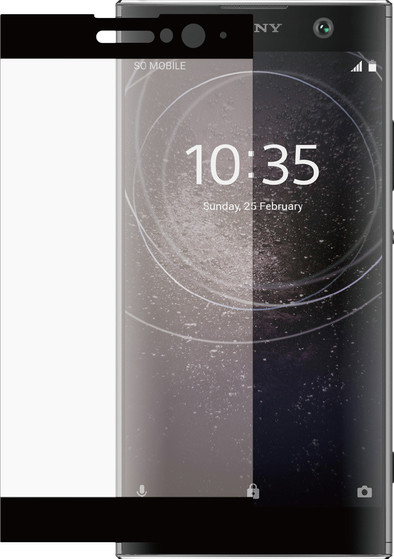 Azuri Gehard Glas Sony Xperia XA2 Screenprotector Glas Zwart is nooit meer leverbaar
