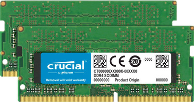 Crucial Apple 32GB DDR4 SODIMM 2400 MHz Kit (2x16GB) is nooit meer leverbaar