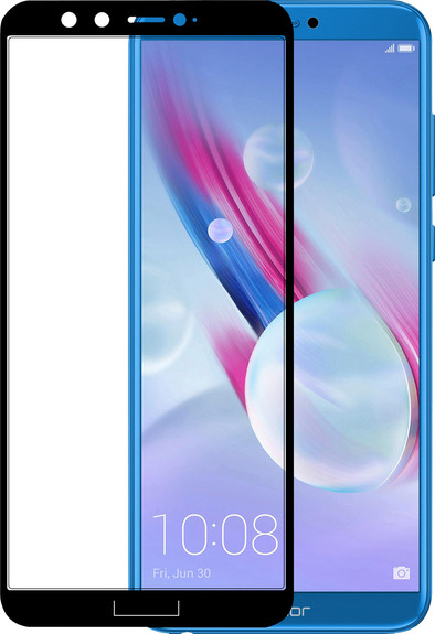 Azuri Honor 9 Lite Screenprotector Gehard Glas Zwart is nooit meer leverbaar