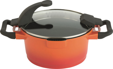 Berghoff Virgo kookpan met deksel 28 cm oranje is nooit meer leverbaar