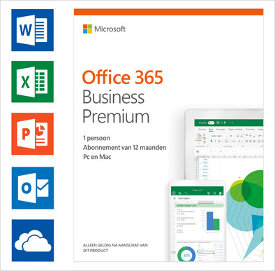Microsoft Office 365 Zakelijk Premium 1 jaar Abonnement EN is nooit meer leverbaar