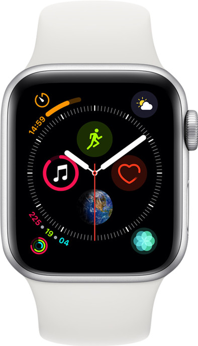 Apple Watch Series 4 40mm Zilver Aluminium/Witte Sportband is nooit meer leverbaar