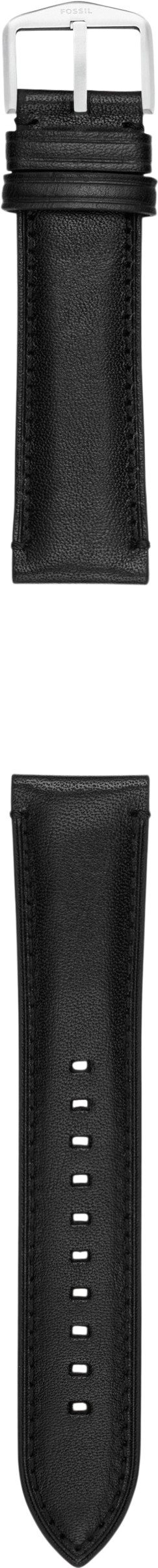 Fossil Leren Bandje Zwart 22mm is nooit meer leverbaar