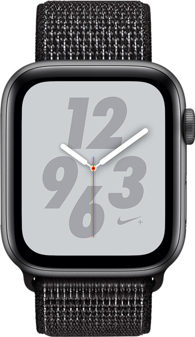 Apple Watch Series 4 44mm Nike+ Space Gray Aluminium/Nylon Sportband is nooit meer leverbaar