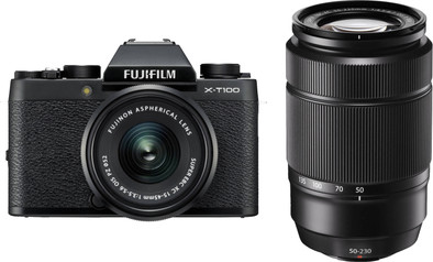 Fujifilm X-T100 Zwart + XC 15-45mm OIS PZ + XC 50-230mm OIS II is nooit meer leverbaar