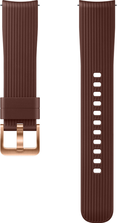 Samsung Galaxy Watch 42mm/Gear Sport Siliconen Horlogeband Bruin is nooit meer leverbaar