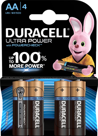Duracell Ultra Power alkaline AA-batterijen 4 stuks is nooit meer leverbaar