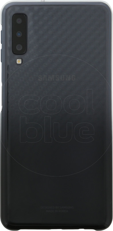 Samsung Galaxy A7 (2018) Gradation Clear Back Cover Zwart is nooit meer leverbaar