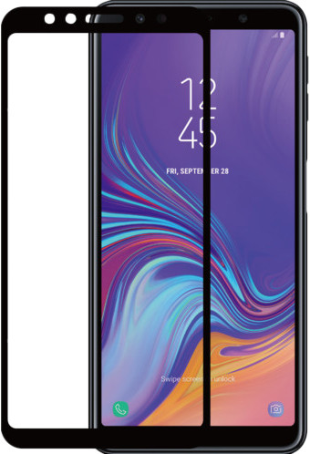 Azuri Gehard Glas Samsung Galaxy A7 (2018) Screenprotector Glas Zwart is nooit meer leverbaar