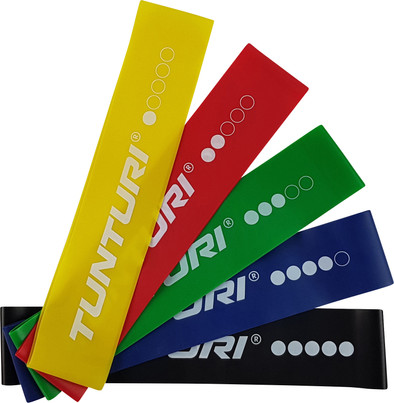 Tunturi Mini Resistance Band Set 5stuks is nooit meer leverbaar