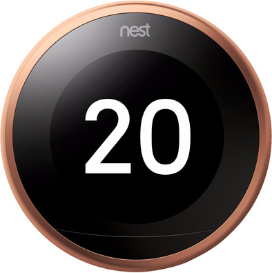 Google Nest Learning Thermostat V3 Premium Koper met installatie is nooit meer leverbaar