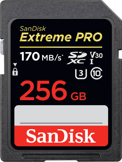 SanDisk SDXC Extreme Pro 256GB 170MB/s is nooit meer leverbaar