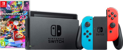 Nintendo Switch Rood/Blauw Mario Kart Bundel is nooit meer leverbaar
