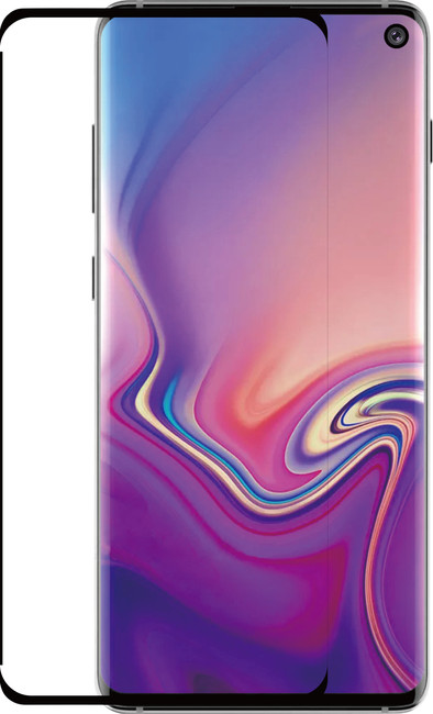 Azuri Curved Gehard Glas Galaxy S10e Screenprotector Glas Zwart is nooit meer leverbaar