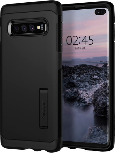 Spigen Tough Armor Samsung Galaxy S10 Plus Back Cover Zwart is nooit meer leverbaar