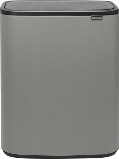 Brabantia Bo Touch Bin 2 x 30 Liter Mineral Concrete Grey is nooit meer leverbaar