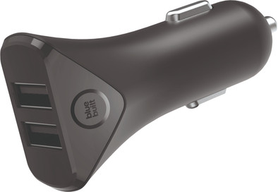 BlueBuilt Autolader zonder Kabel 2 Usb A Poorten 12W Zwart is nooit meer leverbaar