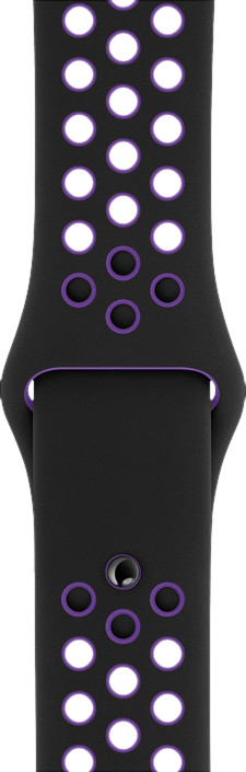 Apple Watch 44mm Siliconen Horlogeband Nike Sport Teal Zwart/Hyper Grape is nooit meer leverbaar