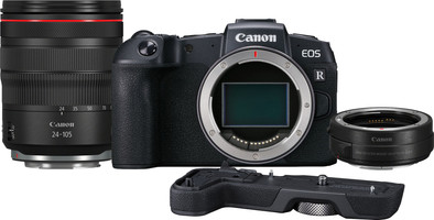 Canon EOS RP + EF-EOS R Adapter + RF 24-105mm f/4L IS USM + EOS RP Grip (EG-E1) is nooit meer leverbaar