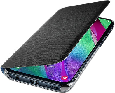 Samsung Galaxy A40 Wallet Cover Book Case Zwart is nooit meer leverbaar