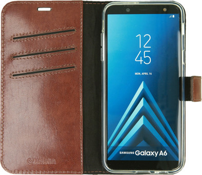 Valenta Booklet Gel Skin Samsung Galaxy A6 (2018) Book Case Bruin is nooit meer leverbaar