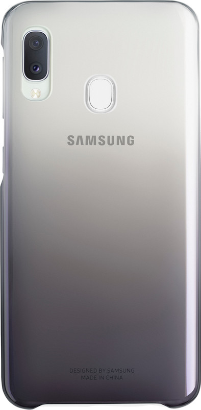 Samsung Galaxy A20e Gradation Back Cover Zwart is nooit meer leverbaar