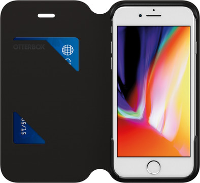 Otterbox Strada Via Apple iPhone SE 2022 &#x2F; SE 2020 &#x2F; 8 &#x2F; 7 Book Case Zwart is nooit meer leverbaar