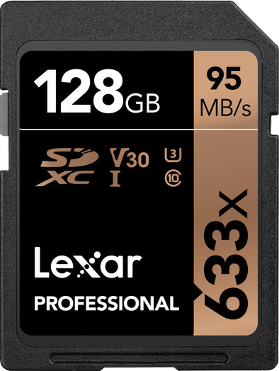Lexar SDXC Professional UHS-I 633x 128GB is nooit meer leverbaar