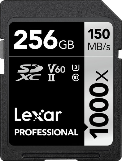 Lexar SDXC Professional UHS-II 1000x 256GB is nooit meer leverbaar