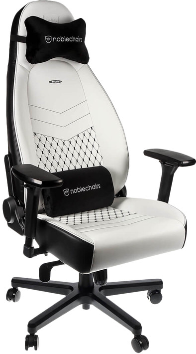 Noblechairs ICON Gaming Chair PU Faux Leather - white / black 