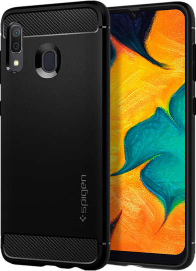 Spigen Rugged Armor Samsung Galaxy A30 Back Cover Black is no longer available