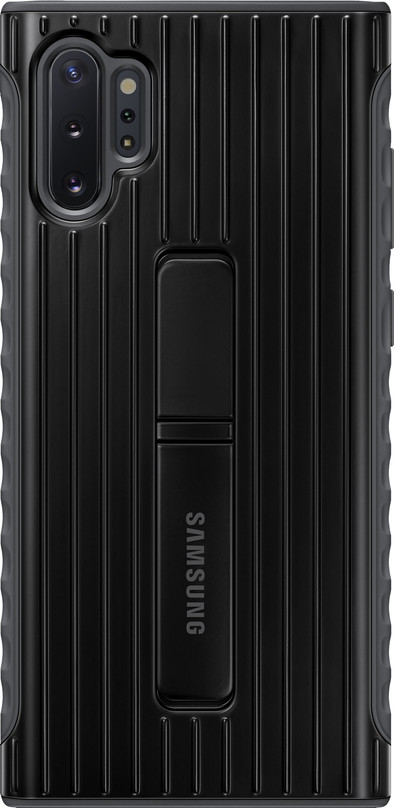 Samsung Galaxy Note 10 Plus Protective Standing Back Cover Zwart is nooit meer leverbaar